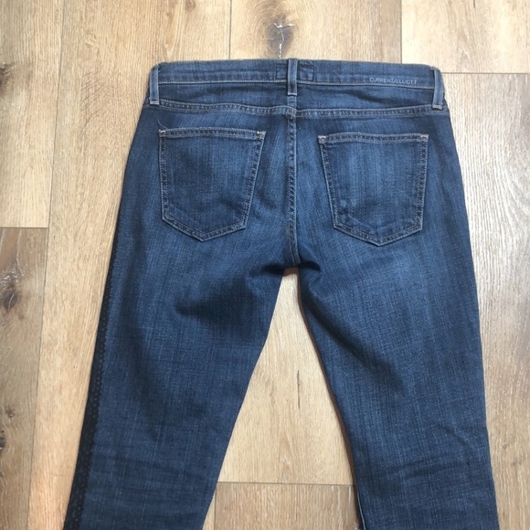 Current/Elliott Rolled Skinny Jeans w/Lace Detail - Picture 6 of 9